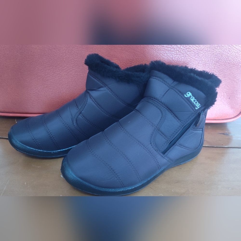 Gracosy Women's Brown Winter Boots